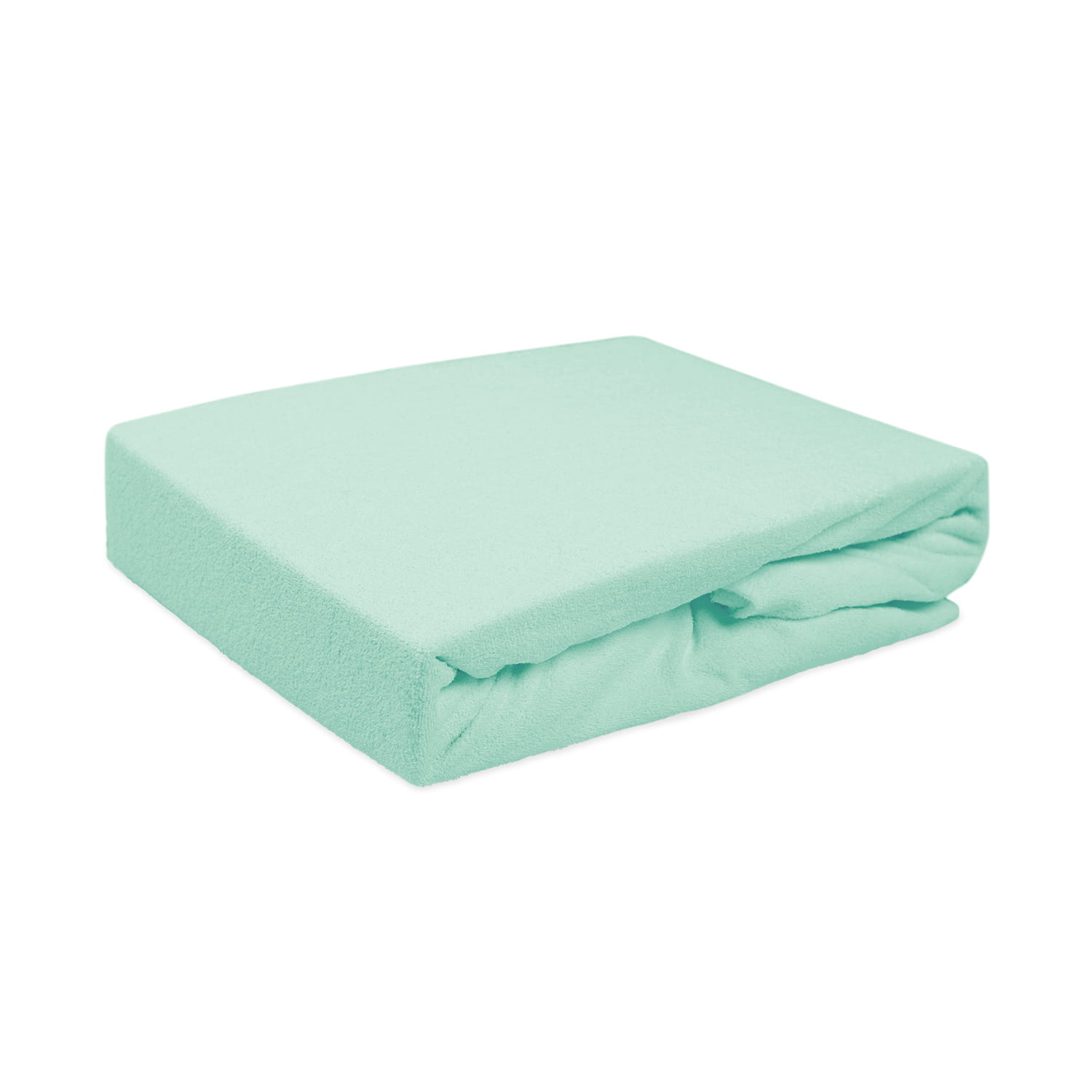 Prześcieradło frotte z gumką 90x200 kolor morski