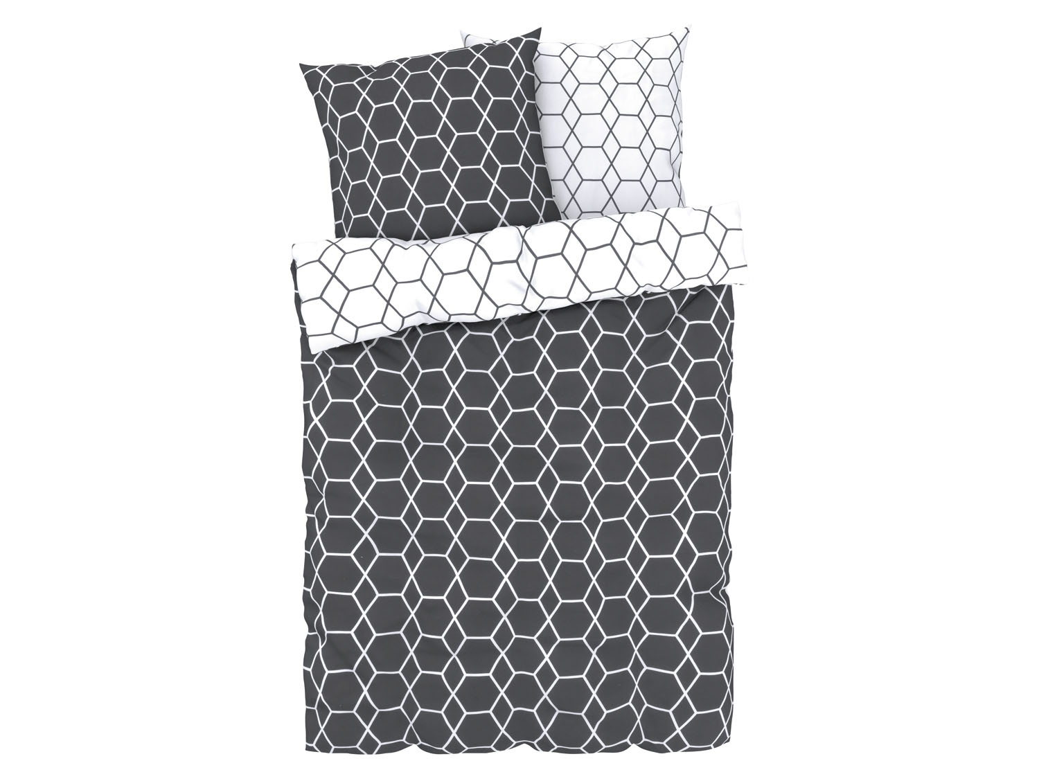Livarno home Pościel bawełniana renforcé, 160 x 200 cm Wzór geometryczny