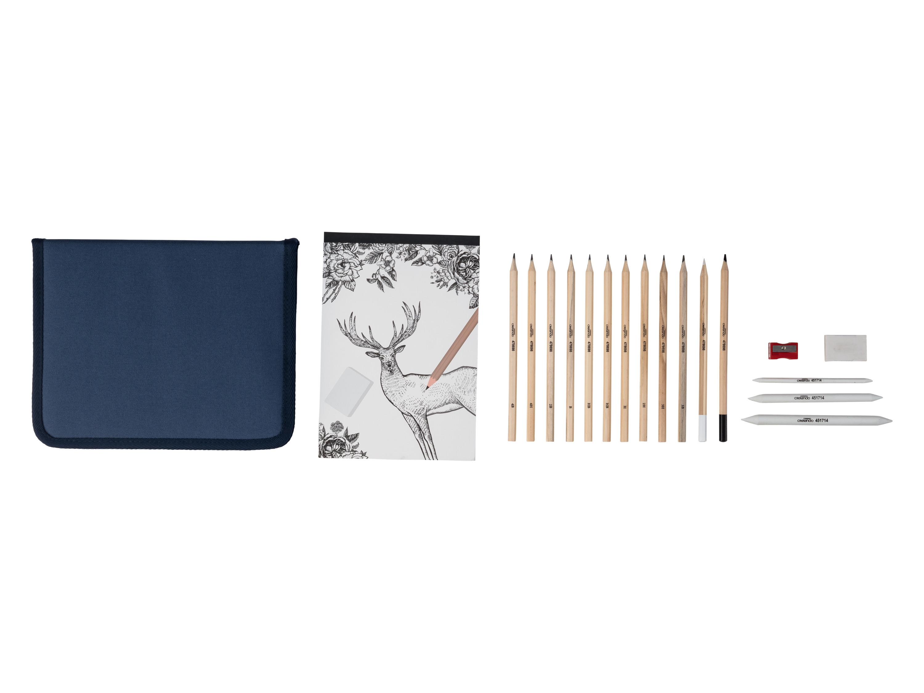 crelando Etui z przyborami dla artysty Szkic