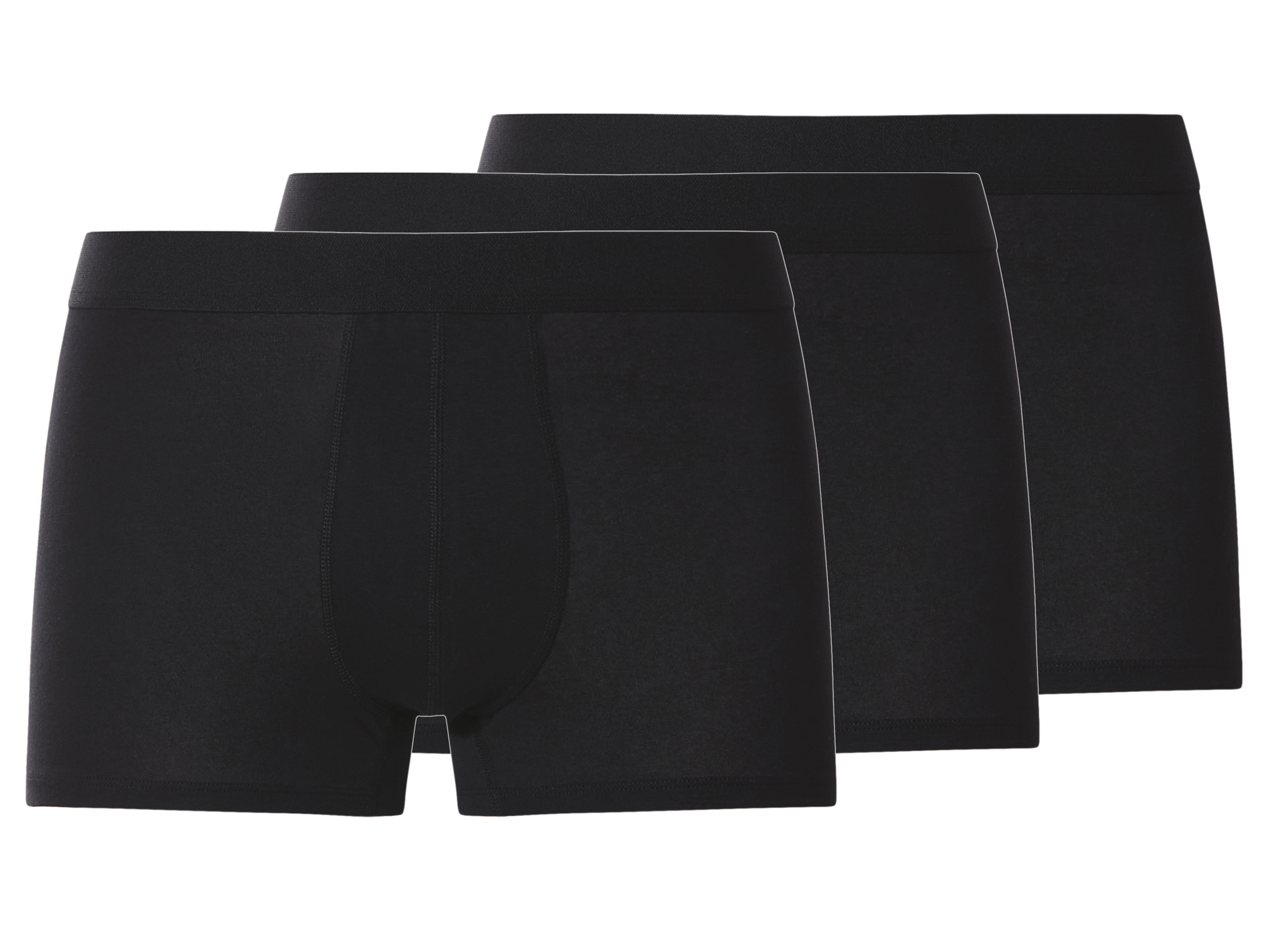 esmara Men Bokserki męskie z bawełną, 3 pary Czarny, 5/M