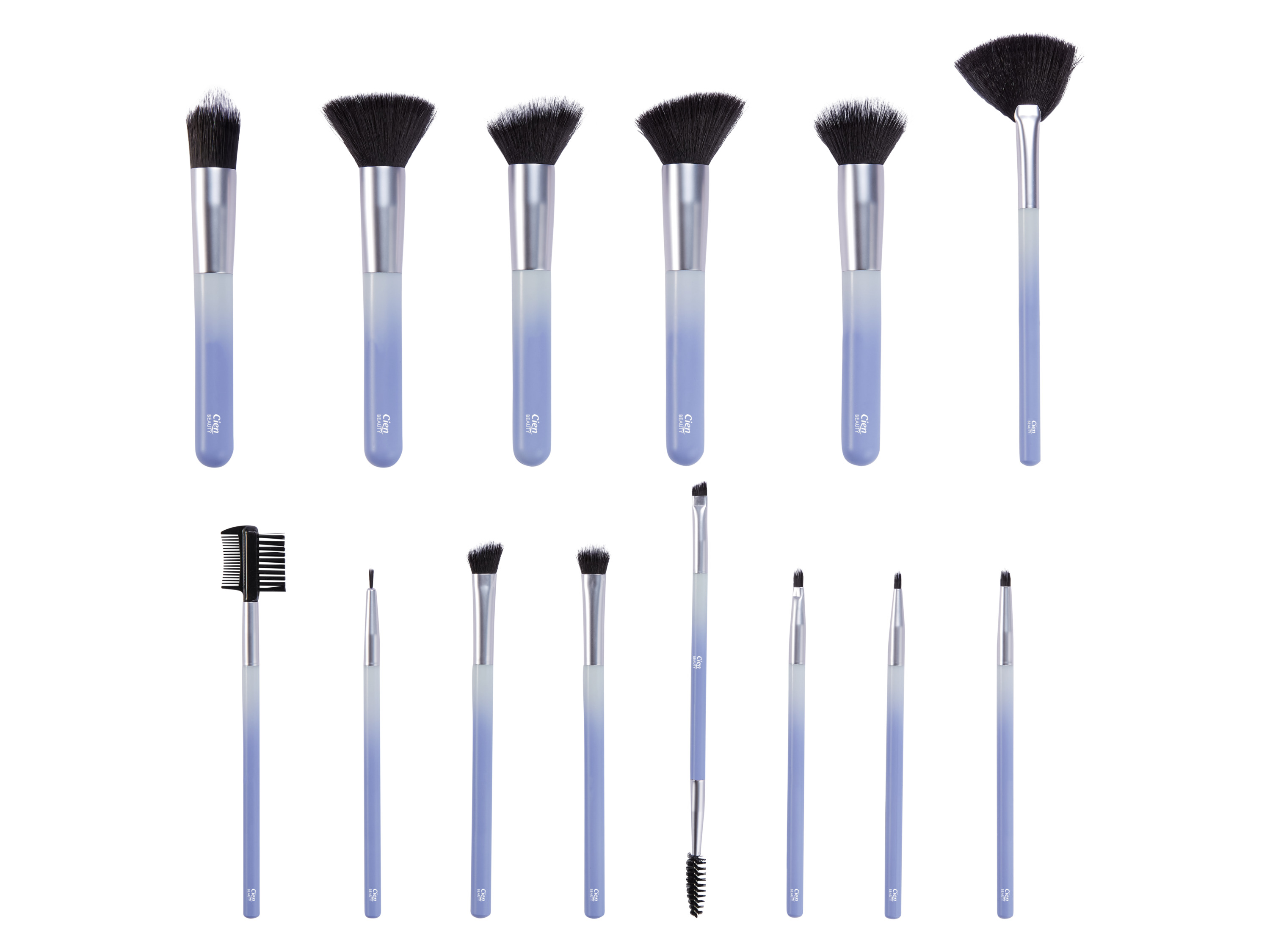 Cien Beauty Zestaw 14 pędzli do makijażu Fioletowy