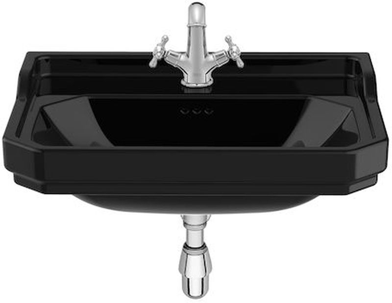 Darmowa Dostawa - Umywalka 65x48 cm prostokątna ścienna czarna Roca Carmen A3270A1560