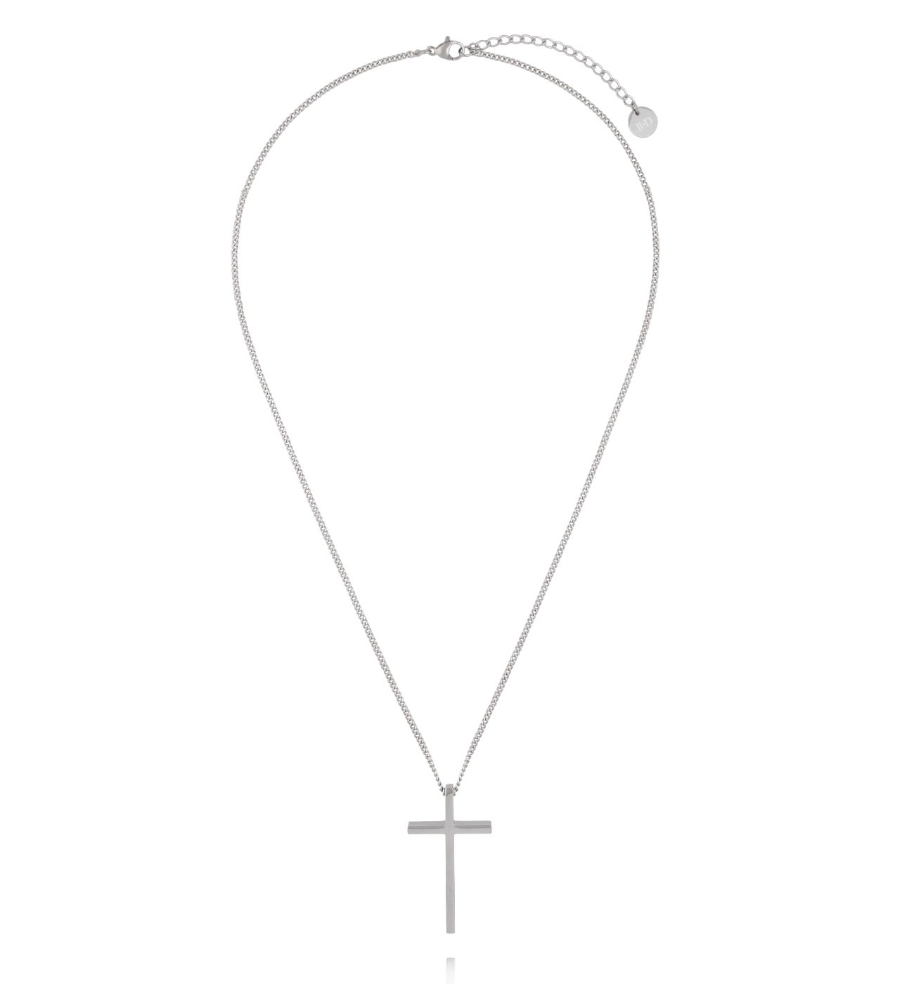Naszyjnik z krzyżem srebrny męski - By Dziubeka