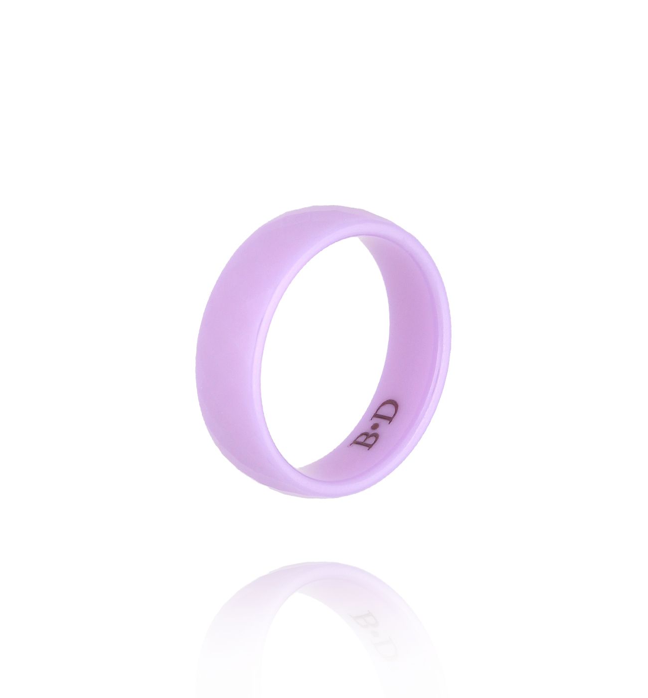 Obrączka z ceramiki fioletowa PFE0093 - By Dziubeka