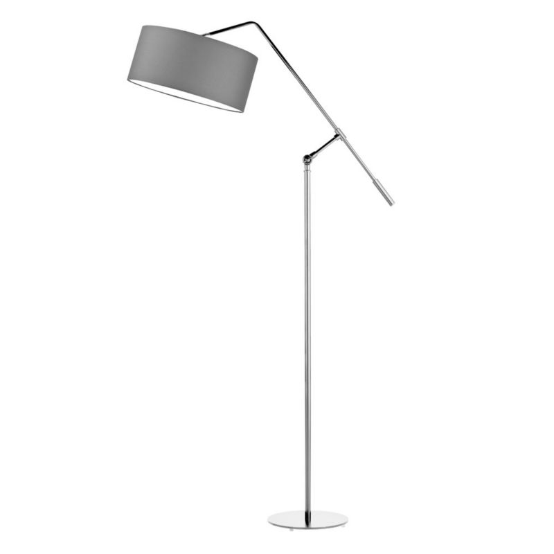 Lampa stojąca Volta Light Factory podłogowa przegubowa regulowana z abażurem szary walec AVADO 1szt.