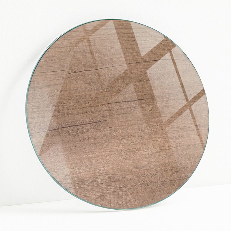 Blat Szklany z Nadrukiem Wallfluent FI 50 cm Wzór z fakturą drewna 1 szt.