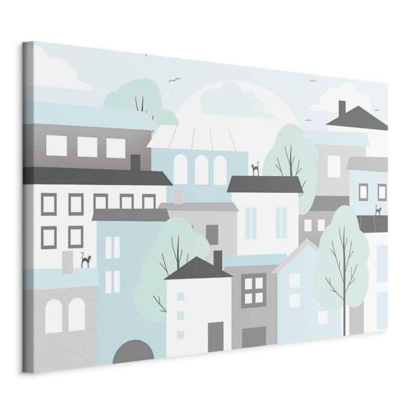 Obraz Artgeist Kolorowe miasteczko 60 x 40 cm płótno włoskie 1 szt