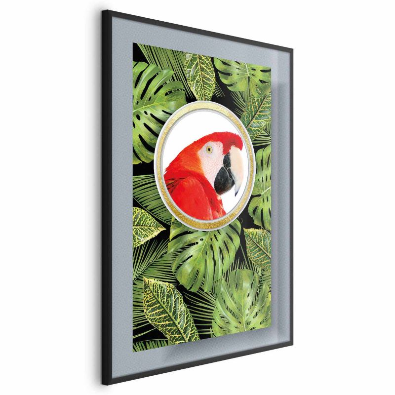 Plakat Artgeist Papuga w dżungli 40x60 cm z ramą czarną 1 szt