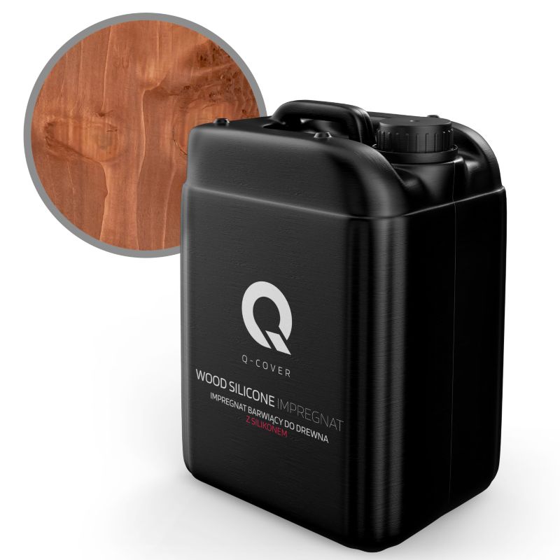 Impregnat Barwiący do Drewna z Silikonem 2w1 Q-Cover Orzech jasny 10L