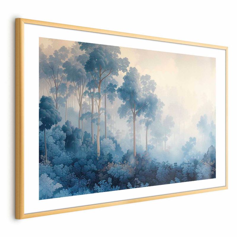 Plakat Artgeist Lasek we mgle 90x60 cm z ramą złotą 1 szt