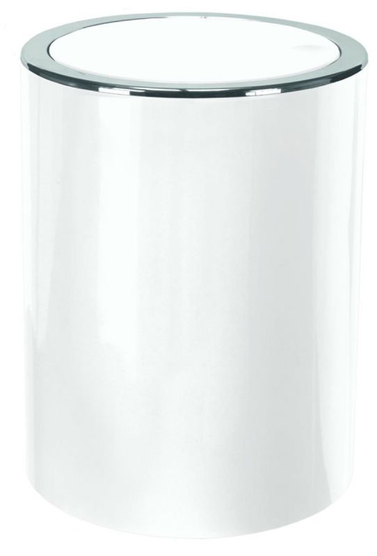 Kosz na śmieci łazienkowy Kleine Wolke Clap 5L Biały z Uchylaną Pokrywą ABS 1 szt.