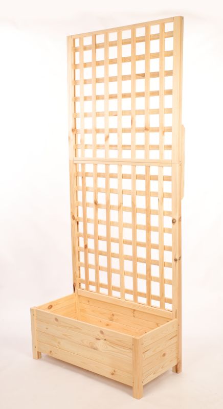 Pergola drewniana MODO24 wysoka z donicą na nogach 190x80x40 cm naturalne drewno 1 szt.