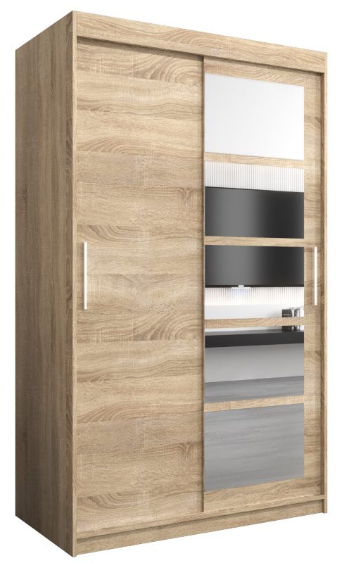 Szafa przesuwna Abiks ROMA 1 120 sonoma + sonoma 1 szt.