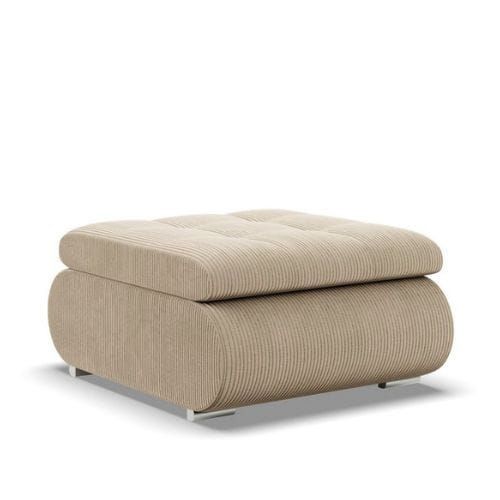 Pufa TYLETEGOTU otwierana BOSCO sztruks beżowy 1 szt