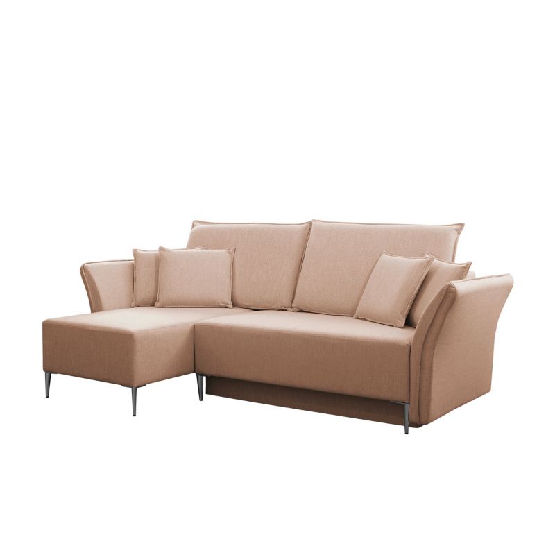 Narożnik z funkcją spania MIRJAN 24 Bregi brzoskwiniowy + srebrny 1 szt.