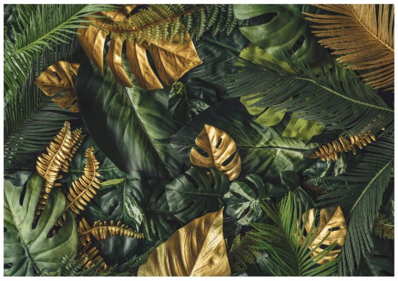 Tapeta Winylowa Na Flizelinie Ścianę WALLARENA 416x254 cm Fototapeta Do Sypialni Salonu Liście 1 szt.