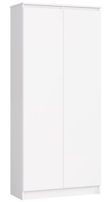 Regał Akord R80 Biały 80 cm 2 drzwi kolor Biały mat 8 półek 80x35x180 cm 1 szt.