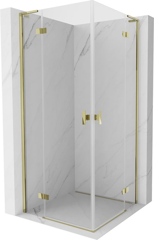 Kabina prysznicowa uchylna Mexen Mist-H L złota 95x95 cm 1 szt