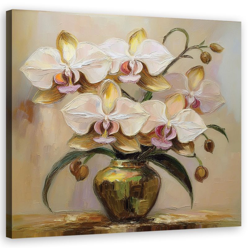 Obraz do salonu sypialni Feeby Bukiet Kwiatów w Wazonie 60x60 cm 1szt