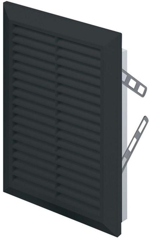 Kratka wentylacyjna Awenta Classic czarna 235x165 mm siatka przeciw insektom 1 szt.
