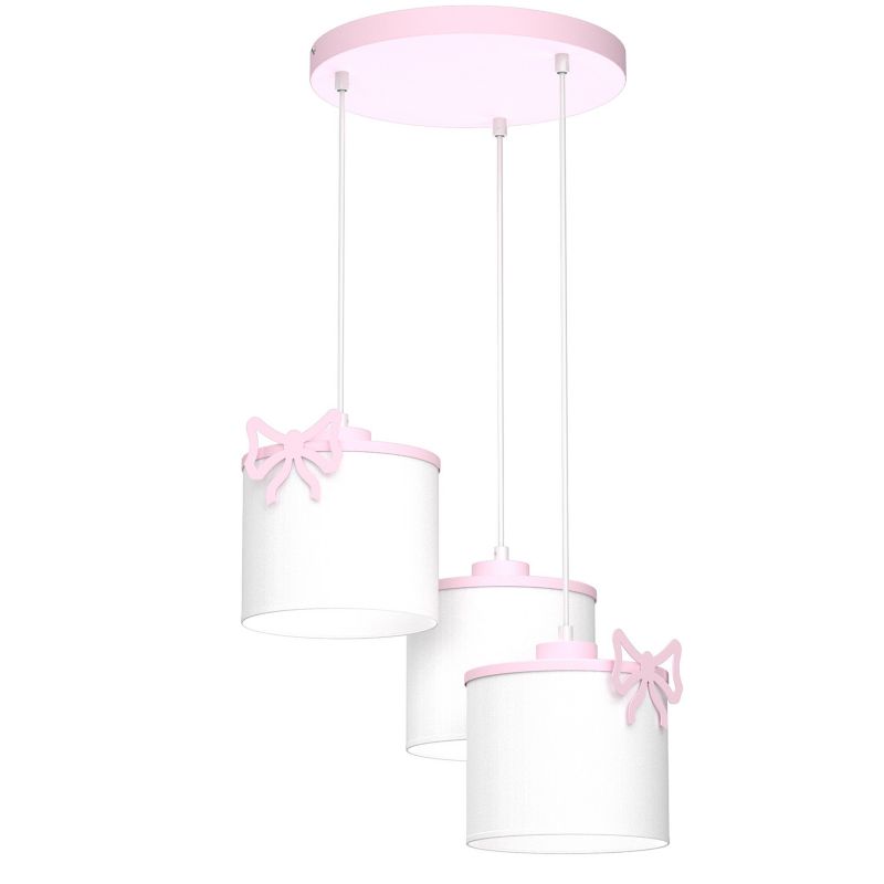 Lampa wisząca Luminex Sweet 4360 biało-różowa dziecięca 3xE27 x 15W 1 szt.