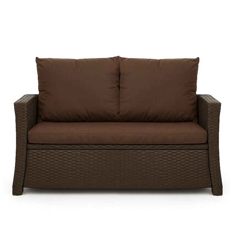 Poduszka ogrodowa na sofę rattanową 3-os, Setgarden, 130x60x50cm Brązowa Poduszki na meble ogrodowe-Technorattan, Mix, 1szt