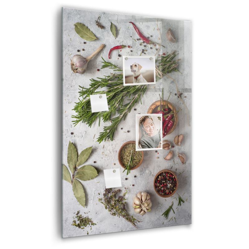 Foto tablica magnetyczna Wallfluent 60x90 cm Zioła 1 szt.