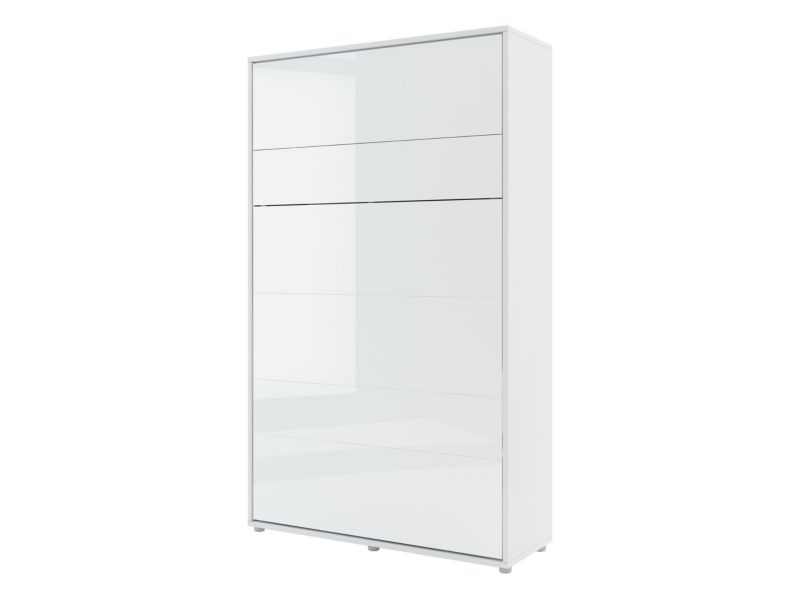 Półkotapczan Bed-Concept BC-02 120x200 z lampkami i oświeleniem LED biały/biały połysk 1 szt.