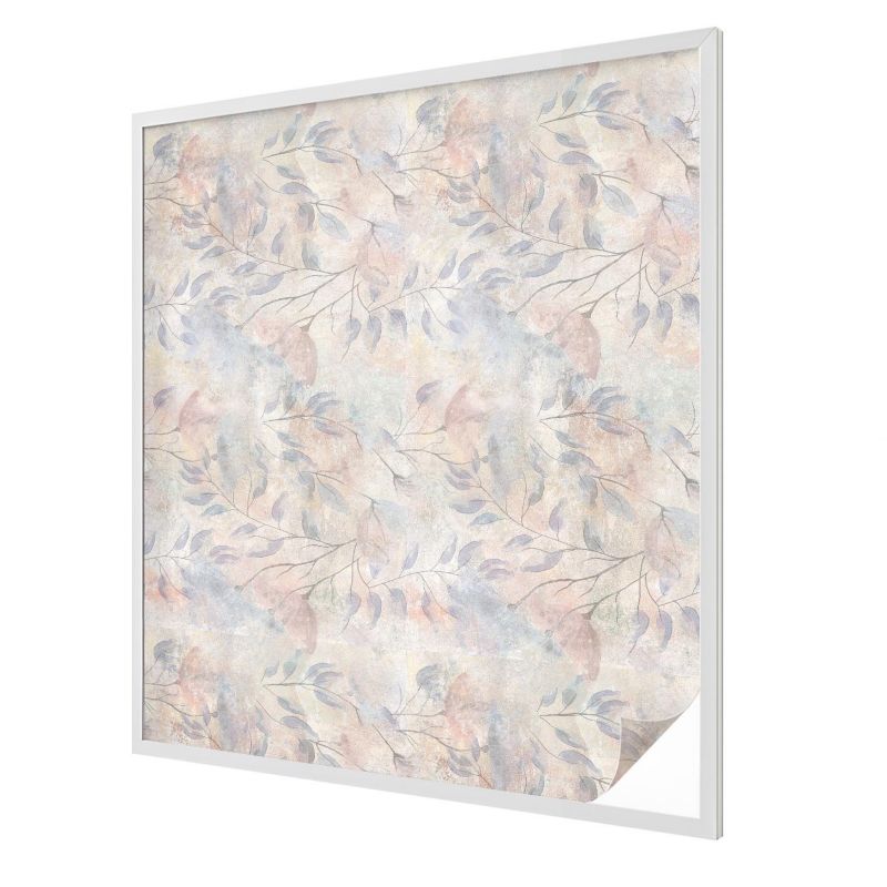Folia Okienna Wallfluent 100x116 cm Chroniąca Prywatność Pastelowe liście rozmytej kompozycji 1 rol.