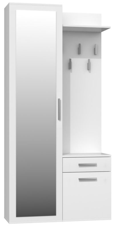 Garderoba Topeshop Duo Biel Mat Do Przedpokoju 35x100x180 cm 1 szt.
