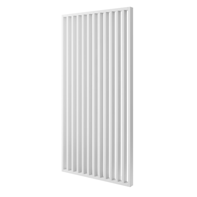 Ścianka z lameli - Gotowy zestaw - szerokość 83 cm - LAMELE3D - Biały Mat - 1 szt.