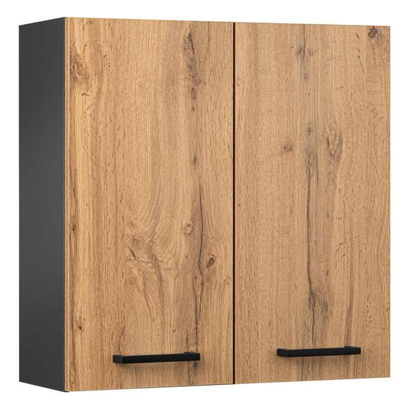 Szafka łazienkowa wisząca MyFurni 60 cm antracytowa dąb wotan 1 szt.