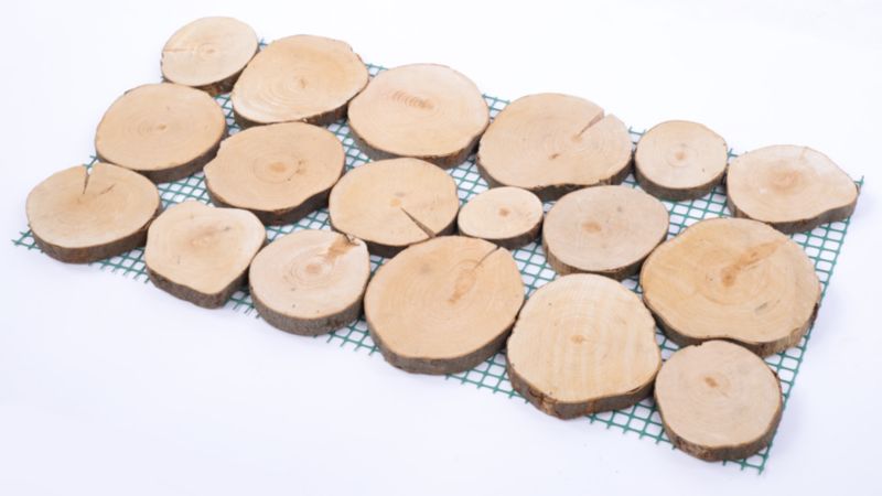 Ścieżka ogrodowa MODO24 z plastrów drewna bukowego 80 x 40 cm 6 szt.