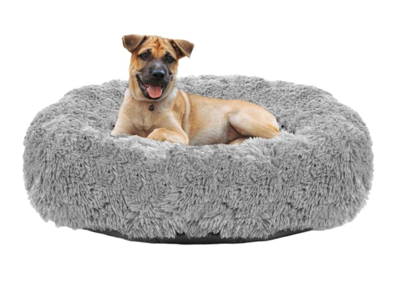 Legowisko dla psa Aio Factory shaggy jasnoszare 120 cm 1szt