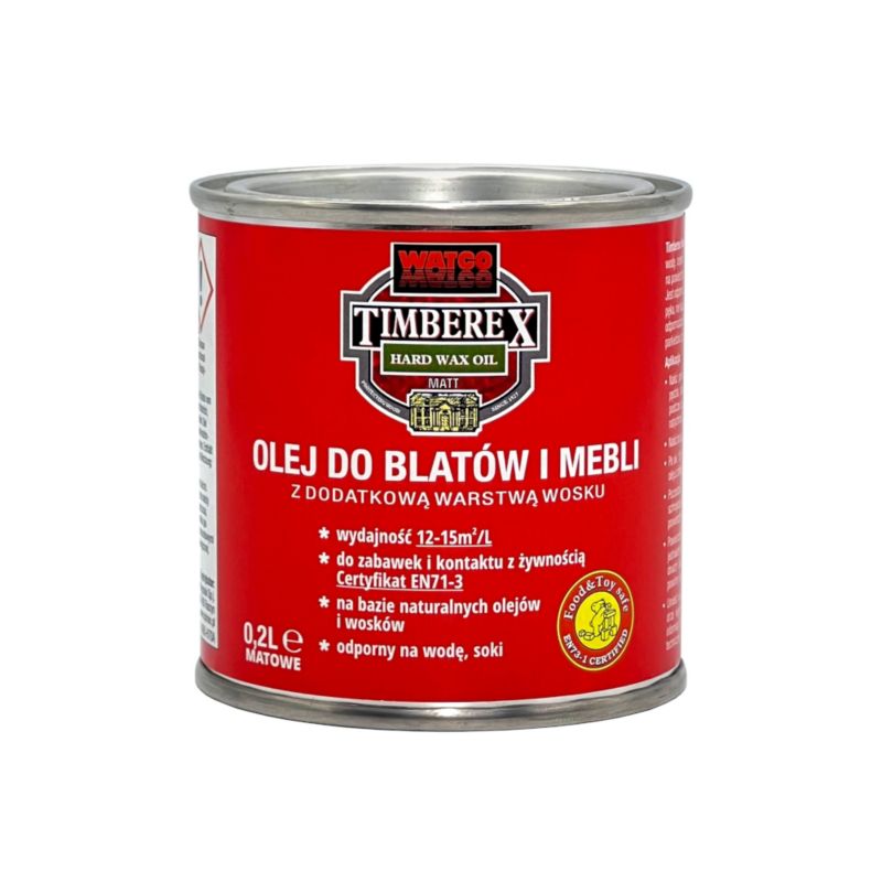 Olej do blatów i mebli Timberex z dodatkową warstwą wosku 0.5L matowe 1 szt.