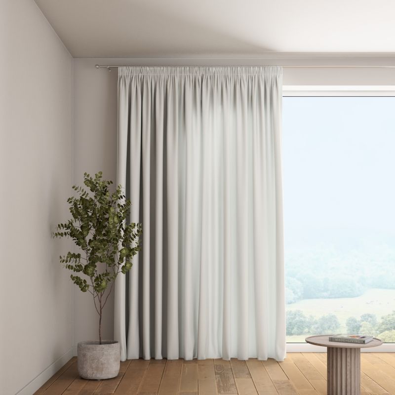 Zasłona na taśmie marszczącej 1 szt. 130 x 260 cm Dekoria gołębi srebrny z połyskiem 1 szt.