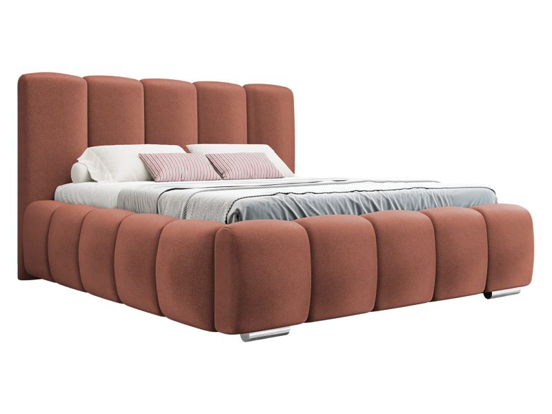 Łóżko tapicerowane MIRJAN 24 Wizko 140x200 łososiowy 1 szt.