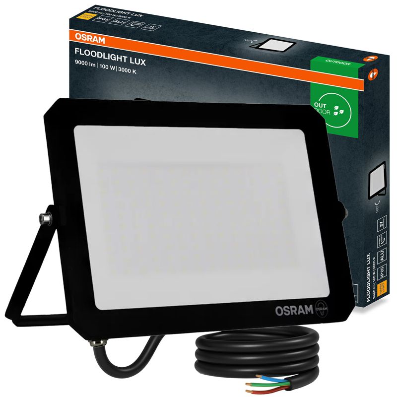 Naświetlacz LED OSRAM Halogen Zewnętrzny Reflektor 100W 3000K 9000lm IP65 1 szt.
