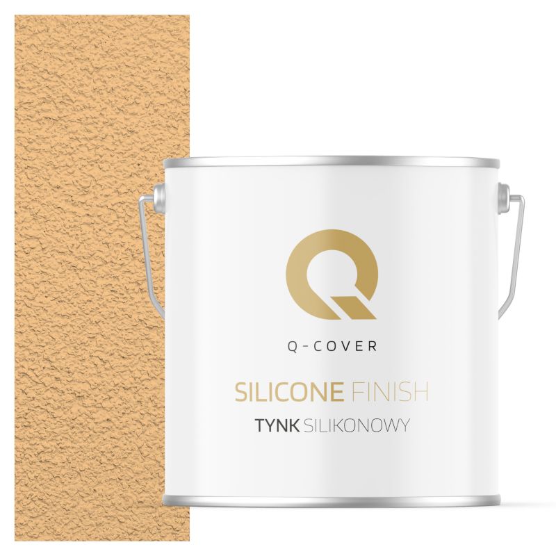 Tynk Silikonowy Elewacyjny Baranek 1.5mm Q-Cover Pomarańczowy jasny F764 7KG