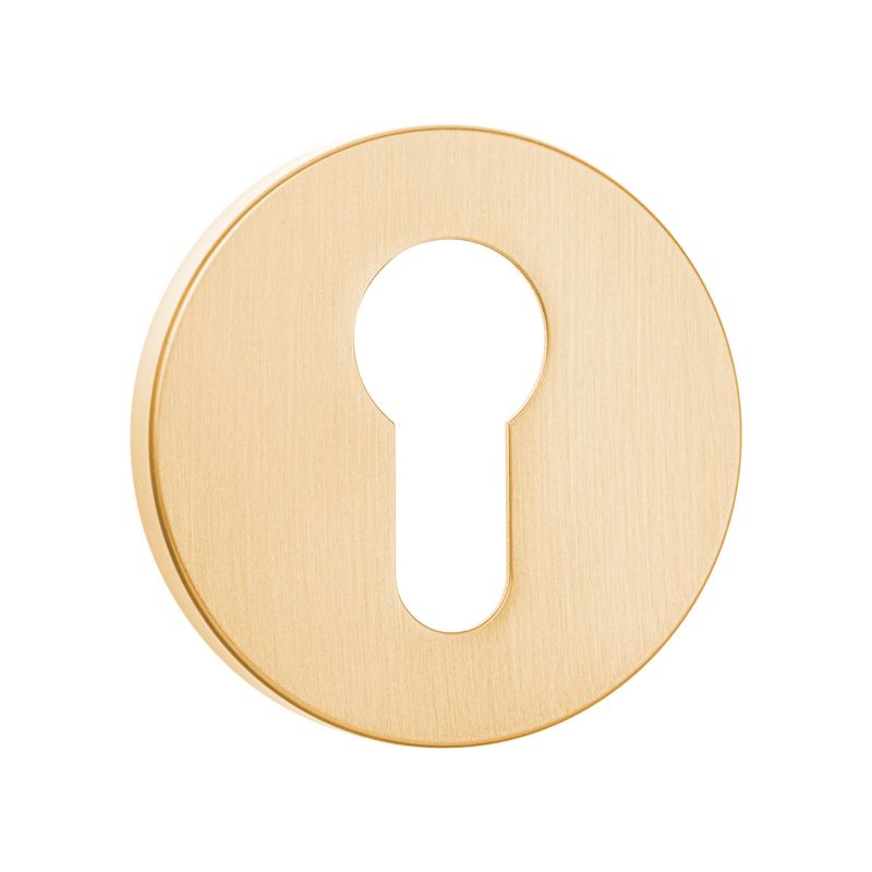 Szyld drzwiowy kuchinox krótki okragły Wc wkładka zloty mat