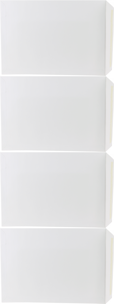 4x Koperta standardowa Rayan, B4, klejona na mokro NK, 25 sztuk, biały