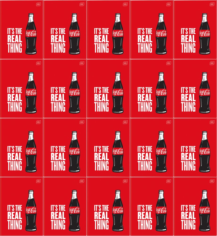 20x Zeszyt A4 Interdruk Coca Cola, w kratkę, 32 kartki, mix wzorów