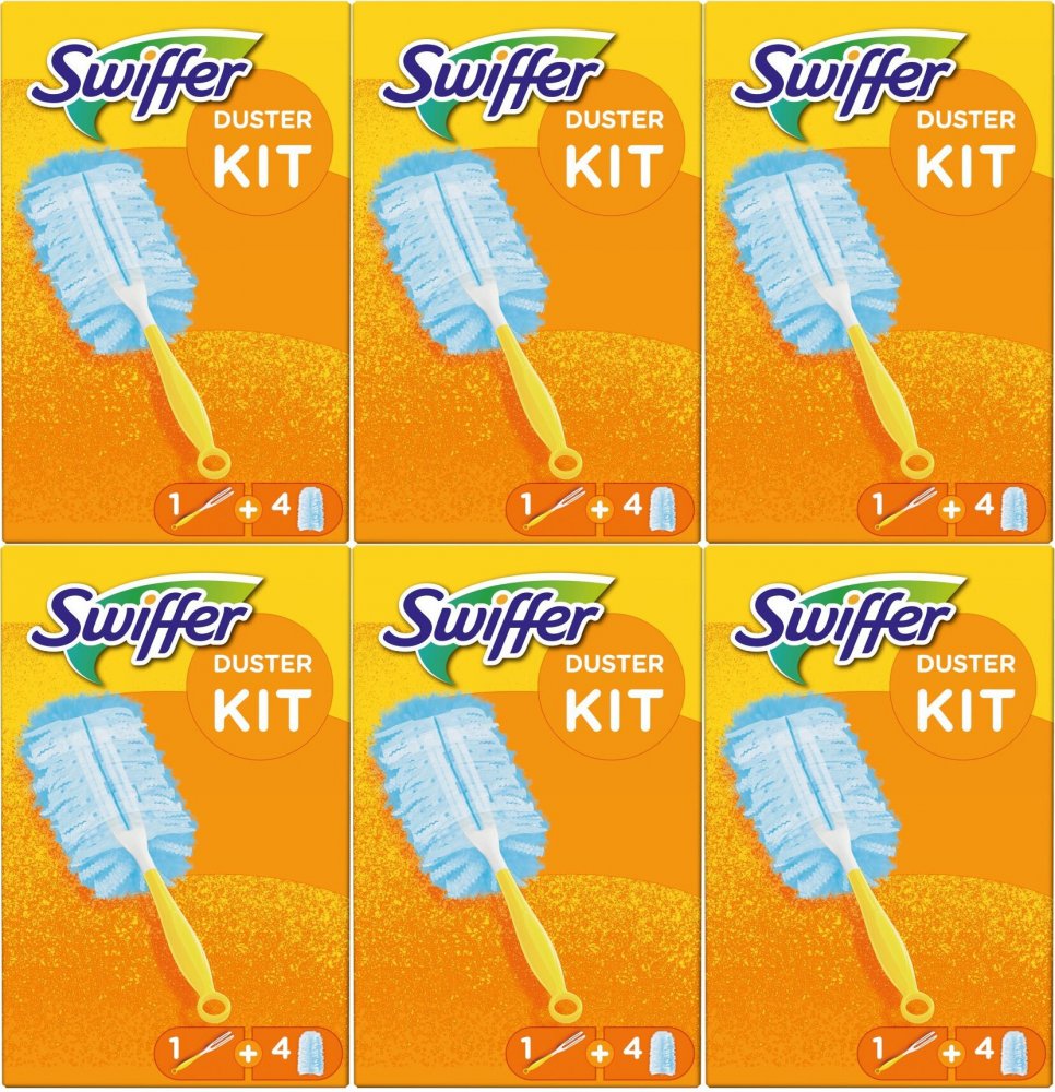 6x Miotełka do kurzu Swiffer Duster, rączka + 4 wkłady