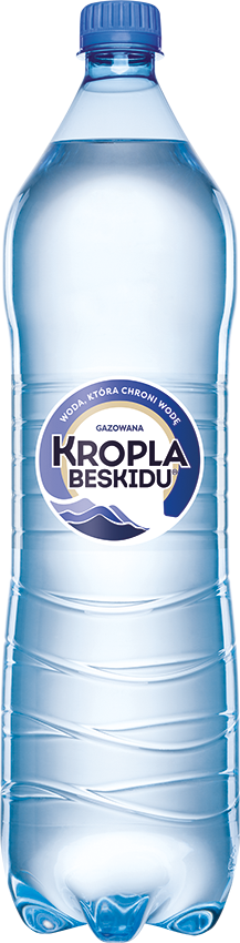 Woda gazowana Kropla Beskidu, 1.5l, butelka PET, KAUCJA