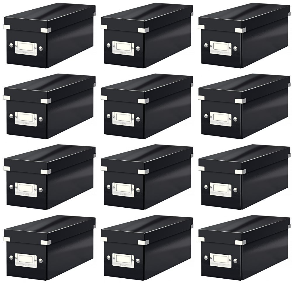 12x Pudełko do przechowywania Leitz Click&Store 143x136x352mm, 1 sztuka, czarny