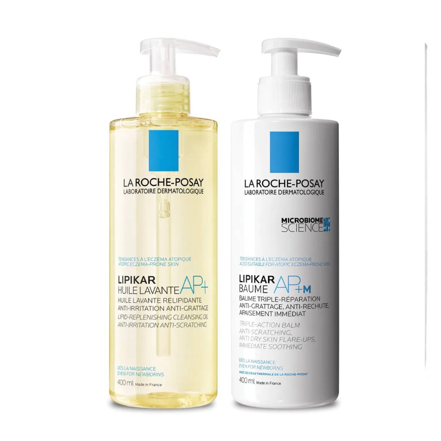 La roche-posay lipikar oil + lipikar baume ap+m, 1 zestaw