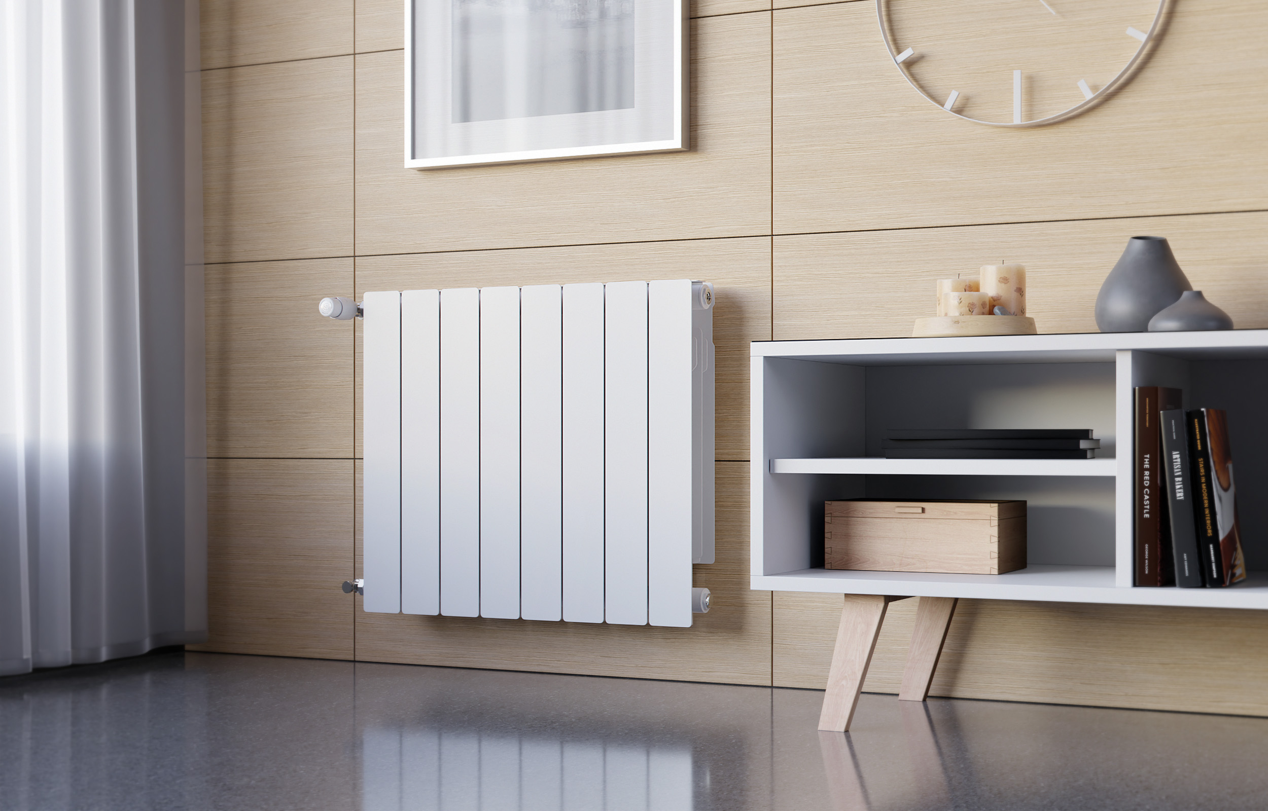 KFA Armatura ADR grzejnik pokojowy 57x64,4 cm podłączenie boczne biały 763-080-44 - Wysyłka w 24h