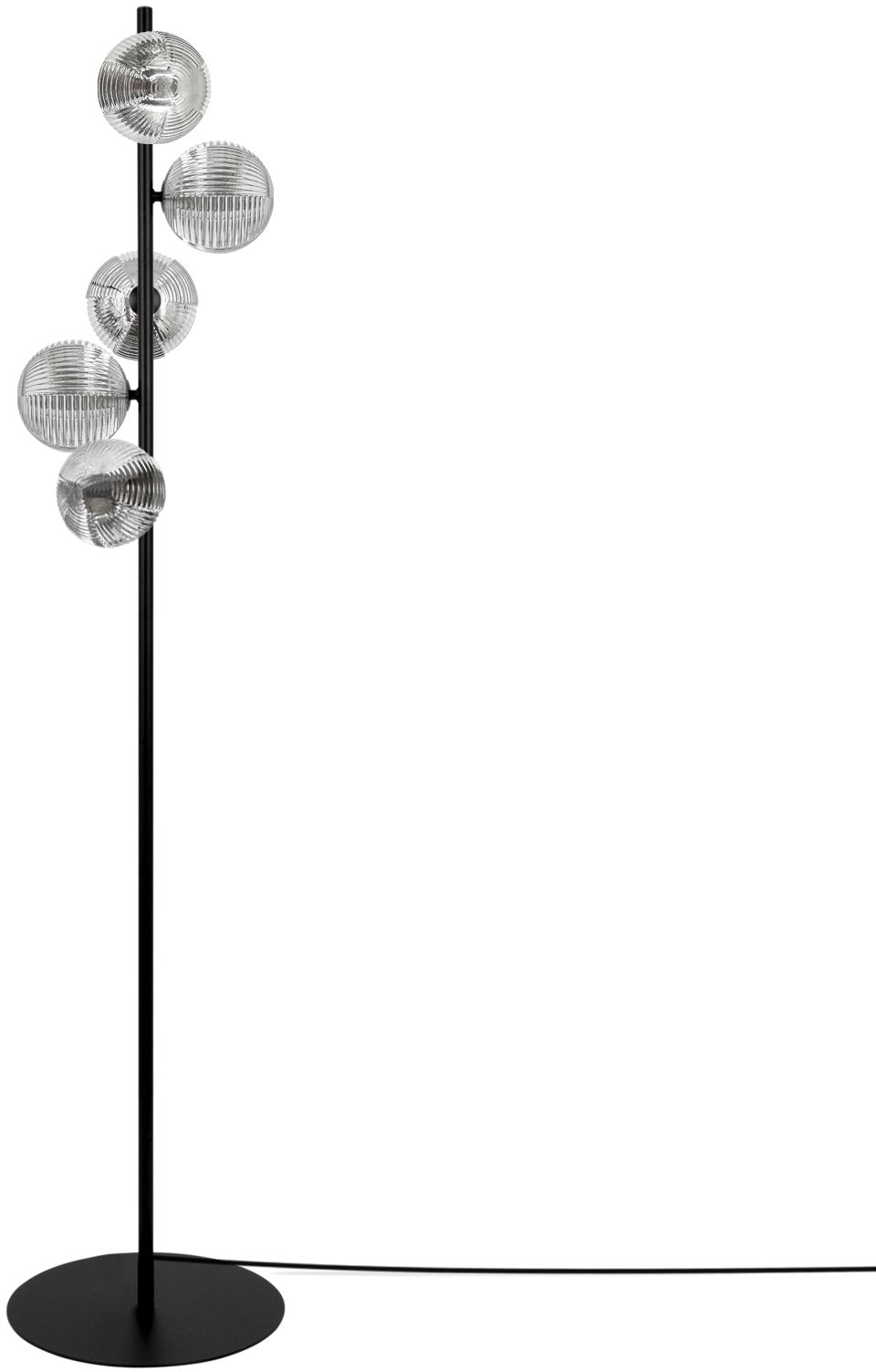 Kaja Monza lampa stojąca 5x10 W czarna-grafitowa K-5705