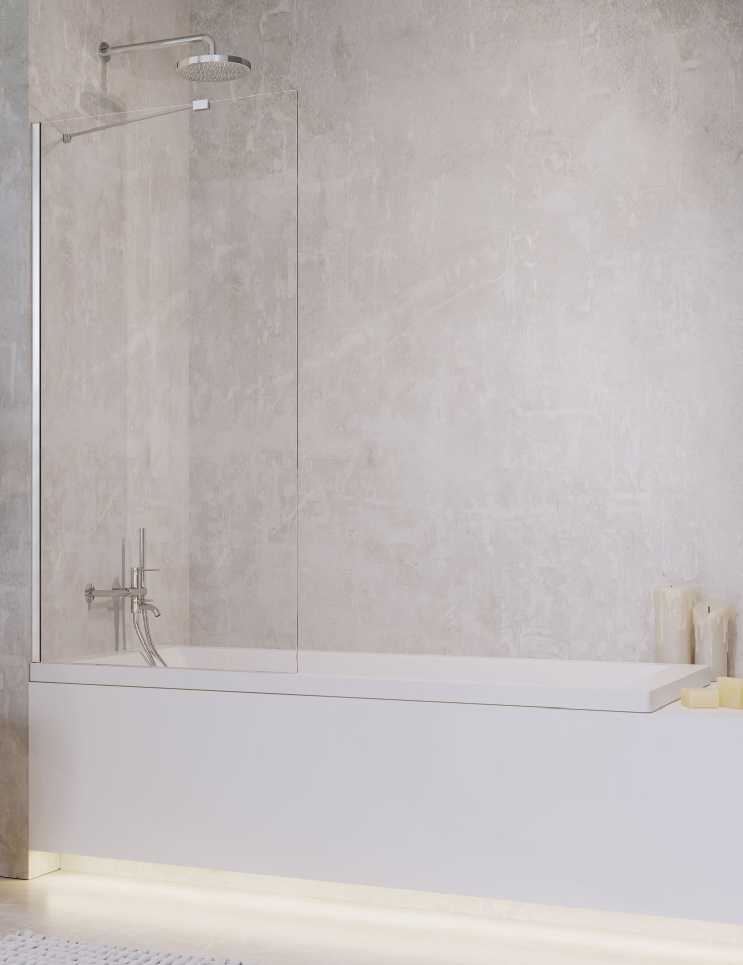 Radaway Idea PNJ II parawan nawannowy 80 cm szkło przezroczyste 10001080-01-01