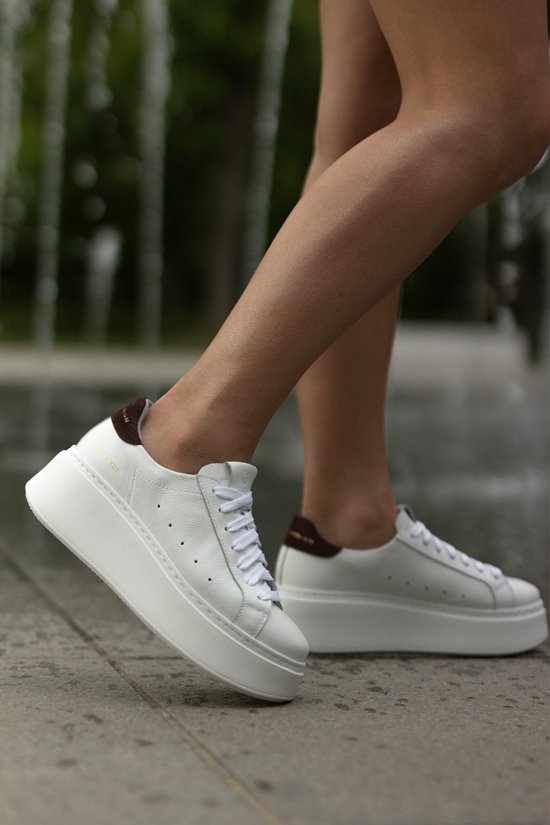 Sneakersy SN41 - 1 Biały / Brąz